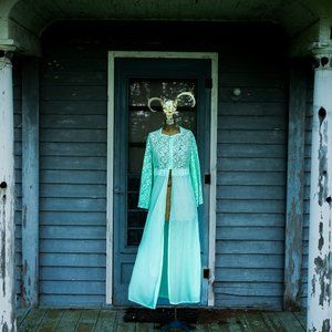 Long Sheer Minty Green Robe